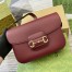 Gucci Horsebit 1955 Soft Small Shoulder Bag in Red Calfskin