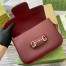 Gucci Horsebit 1955 Soft Small Shoulder Bag in Red Calfskin
