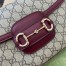 Gucci Horsebit 1955 Soft Small Shoulder Bag in GG Canvas with Red Leather