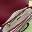 Gucci Horsebit 1955 Soft Small Shoulder Bag in GG Canvas with Red Leather