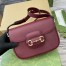 Gucci Horsebit 1955 Soft Mini Shoulder Bag in Red Calfskin