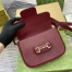 Gucci Horsebit 1955 Soft Mini Shoulder Bag in Red Calfskin
