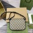 Gucci Horsebit 1955 Soft Mini Shoulder Bag in GG Canvas with Black Leather