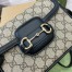 Gucci Horsebit 1955 Soft Mini Shoulder Bag in GG Canvas with Black Leather