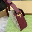 Gucci Horsebit 1955 Soft Mini Shoulder Bag in GG Canvas with Red Leather