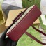 Gucci Horsebit 1955 Soft Mini Shoulder Bag in GG Canvas with Red Leather