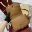 Gucci GG Emblem Mini Shoulder Bag in Beige GG Canvas with Brown Leather