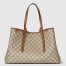 Gucci GG Emblem Medium Tote Bag in Beige GG Canvas