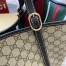 Gucci GG Emblem Medium Tote Bag in Beige GG Canvas with Black Leather