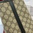 Gucci GG Emblem Medium Tote Bag in Beige GG Canvas with Black Leather