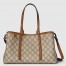 Gucci GG Emblem Small Tote Bag in Beige GG Canvas