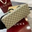 Gucci GG Emblem Small Tote Bag in Beige GG Canvas with Black Leather