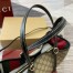 Gucci GG Emblem Small Tote Bag in Beige GG Canvas with Black Leather