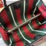 Gucci GG Emblem Small Tote Bag in Beige GG Canvas with Black Leather