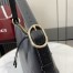 Gucci GG Emblem Medium Shoulder Bag in Black Calfskin