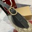Gucci GG Emblem Medium Shoulder Bag in Beige GG Canvas with Black Leather