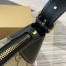 Gucci GG Emblem Medium Shoulder Bag in Beige GG Canvas with Black Leather