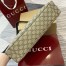 Gucci GG Emblem Medium Shoulder Bag in Beige GG Canvas with Black Leather