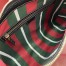 Gucci GG Emblem Medium Shoulder Bag in Beige GG Canvas with Black Leather