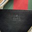 Gucci GG Emblem Small Shoulder Bag in Beige GG Canvas with Black Leather 