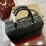Gucci GG Emblem Small Top Handle Bag in Black GG Grainy Leather
