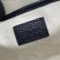 Gucci GG Emblem Small Shoulder Bag in Black GG Grained Leather