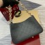 Gucci GG Emblem Small Shoulder Bag in Black GG Grained Leather