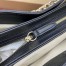 Gucci GG Emblem Small Shoulder Bag in Black GG Grained Leather