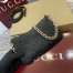 Gucci GG Emblem Super Mini Shoulder Bag in Black GG Grainy Leather