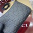 Gucci GG Emblem Super Mini Shoulder Bag in Black GG Grainy Leather