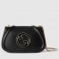 Gucci Blondie Mini Shoulder Bag with Enamel G in Black Leather