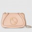 Gucci Blondie Mini Shoulder Bag with Enamel G in Light Pink Leather