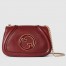 Gucci Blondie Mini Shoulder Bag with Enamel G in Red Leather