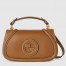 Gucci New Blondie Small Handle Bag in Brown Leather