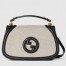Gucci New Blondie Small Handle Bag in Canvas with Black Leather