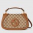 Gucci New Blondie Small Handle Bag in Beige Original GG Canvas