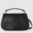 Gucci New Blondie Medium Top Handle Bag in Black Leather