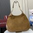 Gucci B Medium Shoulder Bag in Brown Suede Leather