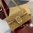 Gucci Dionysus Small Shoulder Bag in Brown GG Suede Leather