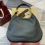 Gucci B Medium Shoulder Bag in Black Grained Leather