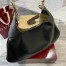 Gucci B Medium Shoulder Bag in Black Grained Leather