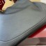 Gucci B Medium Shoulder Bag in Black Grained Leather