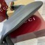 Gucci B Medium Shoulder Bag in Black Grained Leather