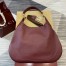 Gucci B Medium Shoulder Bag in Red Grained Leather
