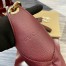 Gucci B Medium Shoulder Bag in Red Grained Leather