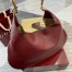 Gucci B Medium Shoulder Bag in Red Grained Leather