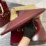 Gucci B Medium Shoulder Bag in Red Grained Leather