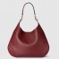 Gucci B Medium Shoulder Bag in Red Grained Leather