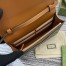 Gucci GG Emblem Super Mini Shoulder Bag in Beige GG Canvas with Brown Leather