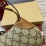 Gucci GG Emblem Super Mini Shoulder Bag in GG Canvas with Brown Leather